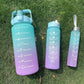 3 Pcs Leak-proof Motivational Water Bottle Set