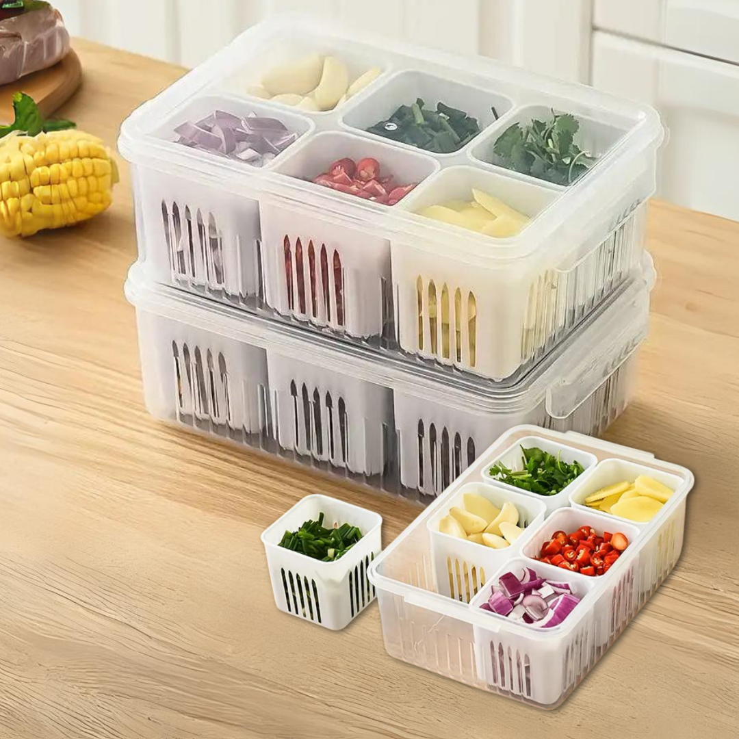 Multi-Function 6-Grid Fridge Box