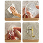 Self Adhesive Acrylic Golden Wall Hook Hanger (Pack of 10)